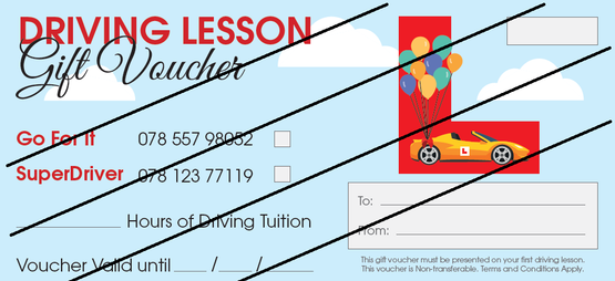 Driving Lesson Gift Vouchers in Sheffield, Chesterfield and Dronfield